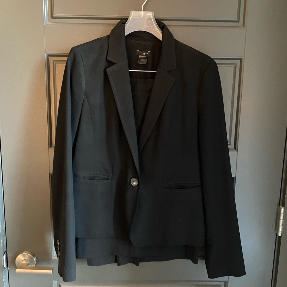 Ann Taylor Factory Black Skirt Suit Set